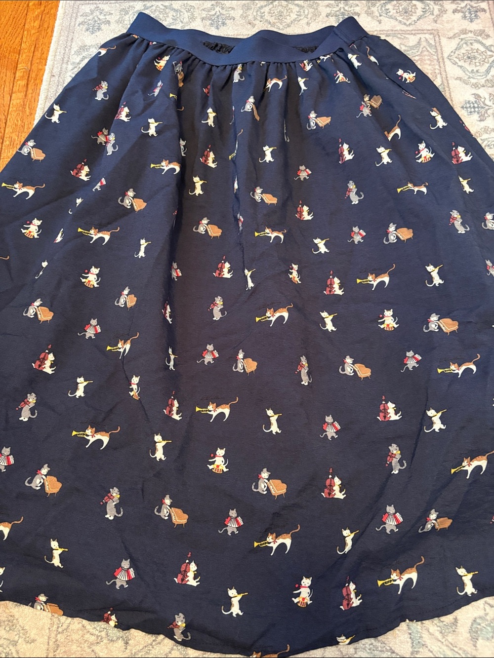 Tulip B Dog Print Midi Twirl Skirt